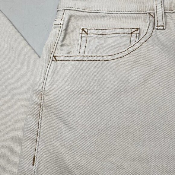 Dala Women's Alley Ankle Jeans Size 27 Off-White Fog – Mid Rise, Straight Leg - Picture 4 of 5